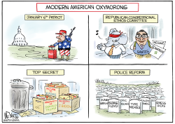 MODERN AMERICAN OXYMORONS by Christopher Weyant
