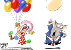 CLOWN AND BALLOONS  by Pat Bagley
