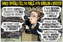 DISASTER RESPONSE EXCUSES by Monte Wolverton