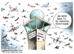 AIRLINE CLOSE CALLS by Dave Granlund