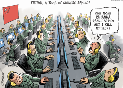 TIKTOK, TOOL OF CHINESE SPYING? by Patrick Chappatte