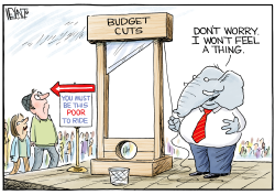 GOP BIG BUDGET CUTS by Christopher Weyant