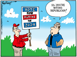 VOTE FOR PUTIN by Bob Englehart