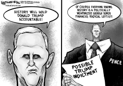 PENCE DEFENDS TRUMP by Kevin Siers
