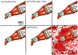 WILL TRUMP'S PAST KETCHUP WITH HIM? by Dave Whamond