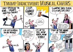 TRUMP INDICTMENT MUSICAL CHAIRS by Dave Whamond
