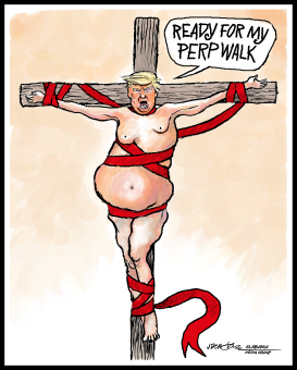 THE CRUCIFIXION OF TRUMP by J.D. Crowe