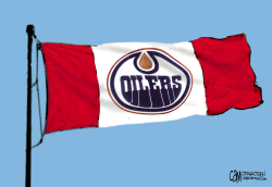 CANADA OILER FLAG by Cam Cardow