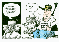 SCHOOL SHOOTINGS AND ASSAULT WEAPONS by Jimmy Margulies