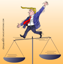 TRUMP IN TROUBLE WITH JUSTICE. by Arcadio Esquivel