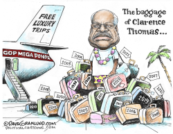 CLARENCE THOMAS BAGGAGE by Dave Granlund