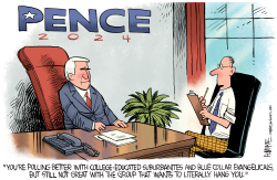 PENCE POLLING by Rick McKee