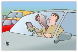 DRIVING AND SMARTPHONE by Arend van Dam