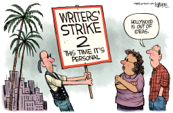 WRITERS STRIKE SEQUEL by Rick McKee
