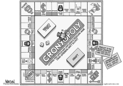 LOCAL MO-CRONYOPOLY LICENSE FEE OFFICE GAME-GRAYSCALE by R.J. Matson