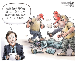 ROOTING FOR THE MOB by Adam Zyglis