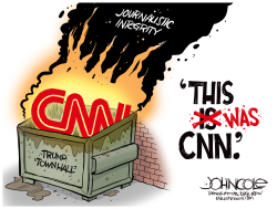 CNN'S TRUMP DUMPSTER FIRE by John Cole
