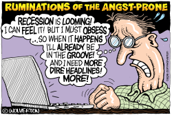 LOOMING RECESSION ANGST by Monte Wolverton