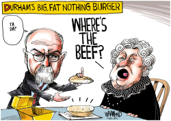 DURHAM'S NOTHING BURGER by Dave Whamond