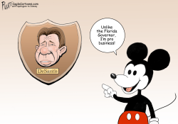 MICKEY MOUSE AND GOVERNOR RON DESANTIS by Bruce Plante