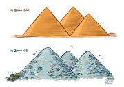 PYRAMIDS THEN AND NOW by Gatis Sluka