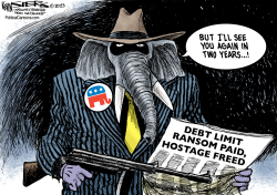 DEBT LIMIT HOSTAGE TAKING by Kevin Siers