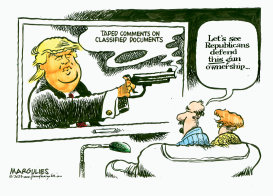 TRUMP ON TAPE ABOUT CLASSIFIED DOCUMENTS by Jimmy Margulies