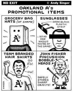 OAKLAND A'S PROMOTIONAL ITEMS by Andy Singer