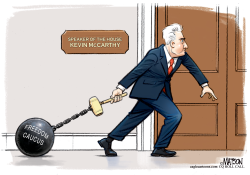 SPEAKER MCCARTHY BALL AND CHAIN AND GAVEL by R.J. Matson