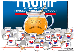 REPUBLICANS DRINK TRUMP KOOL-AID AFTER INDICTMENT by R.J. Matson