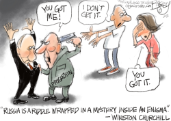 RUSSIAN RIDDLE  by Pat Bagley