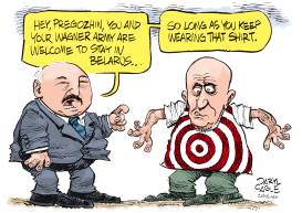 PREGOZHIN AND LUKASHENKO IN BELARUS by Daryl Cagle