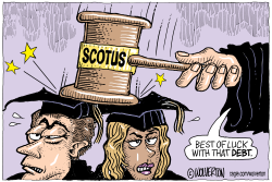 THE HAMMER FALLS ON STUDENT DEBT RELIEF by Monte Wolverton