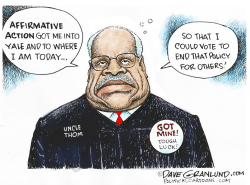 CLARENCE THOMAS AFFIRMATIVE ACTION by Dave Granlund