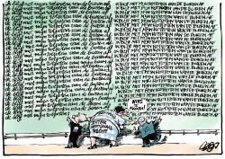 'I KEEP MY ROTTEN PAWS OFF MY NEIGHBOR',  by Jos Collignon