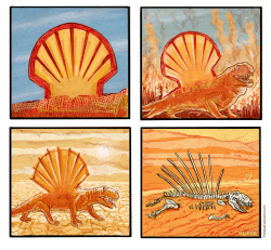 SHELL OIL FUELS EXTINCTION by Peter Kuper