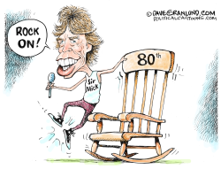 MICK JAGGER 80TH by Dave Granlund