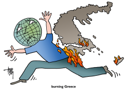 BURNING GREECE by Arend van Dam