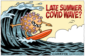 LATE SUMMER COVID WAVE by Monte Wolverton