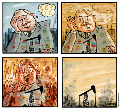OIL COMPANY'S PROFITS AND LOSS by Peter Kuper