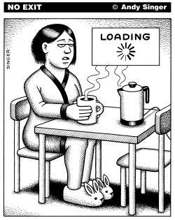 MORNING LOADING by Andy Singer