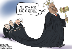 ALL RISE FOR CLARENCE THOMAS by Jeff Koterba