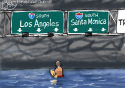 CALIFORNIA FLOODING by Pat Bagley