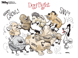REPUBLICAN DEBATE DOG FIGHT by Bill Day