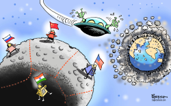 OCCUPYING THE MOON by Paresh Nath