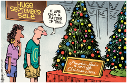 PUMPKIN SPICE CHRISTMAS TREES by Rick McKee
