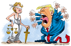 TRUMP'S LEGAL ARGUMENTS REPOST by Daryl Cagle