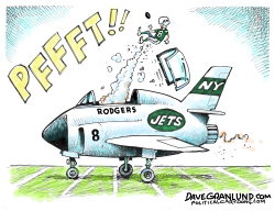 RODGERS NY JETS LAUNCH by Dave Granlund