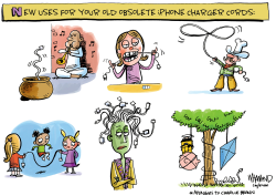 OBSOLETE IPHONE CHARGERS by Dave Whamond