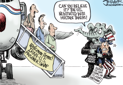 SHUTDOWN AND HOSTAGES by Joe Heller